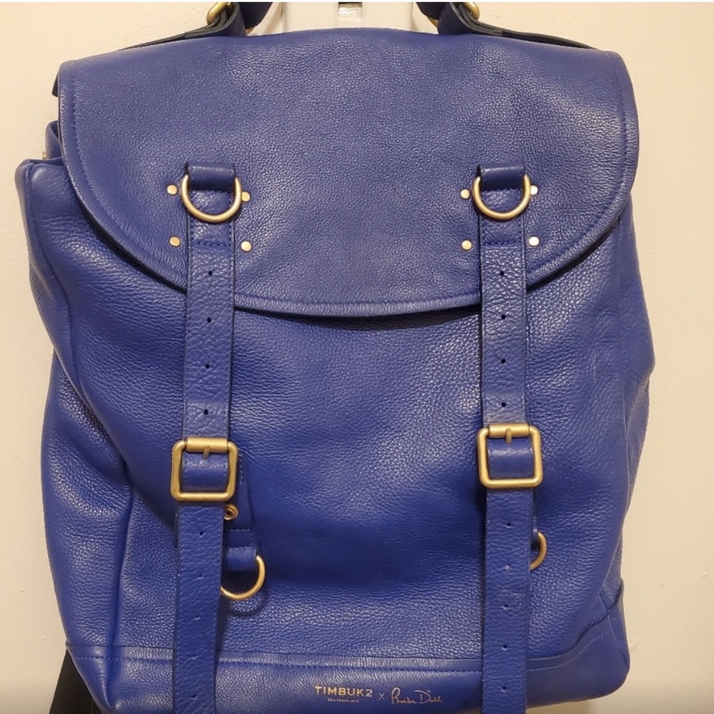 Timbuk2 Blue Backpack with Adjustable Straps and Flap Closure